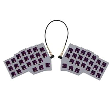 Imagem de YMDK Kit de teclado dividido Corne V4.1 46 teclas ergonômicas Hotswappable 40% layout 3D PLA RGB QMK frasco todas as teclas programáveis mini teclado independente para jogos