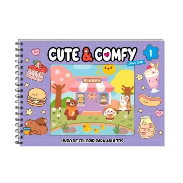 Imagem de Cute & Comfy Super Extra Edição 01 - Livro De Colorir Adulto - Capa Dura Holográfica
