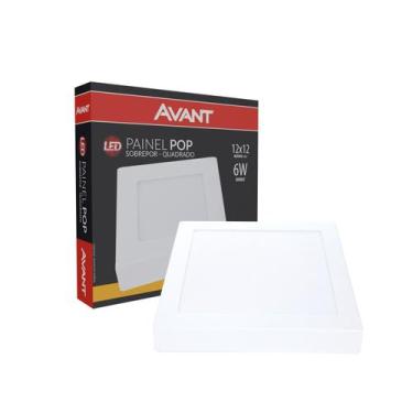 Imagem de Painel Led Quadrado Sobrepor 120x120MM 6W 3000K Bivolt - Avant