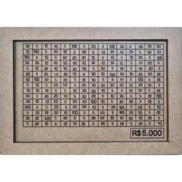 Imagem de Cofre Desafio 10mil 5mil 1mil Caixa Dinheiro De Madeira Método Japonês