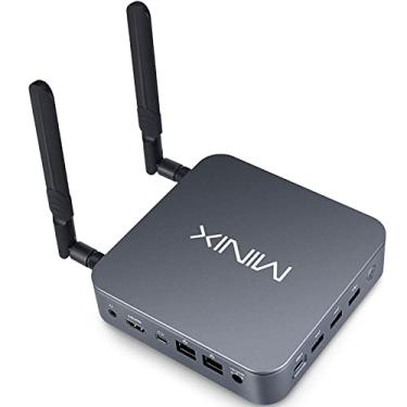 Imagem de MINIX NEO J51-C8 Max Mini computador, 8GB/512GB M.2 PCIe NVMe SSD Windows 11 Pro, alumínio/Wi-Fi6/Dual 2,5GB LAN/USB-C/Triple Display/4K/Auto Power On/PXE Boot/RTC/Vesa Mount