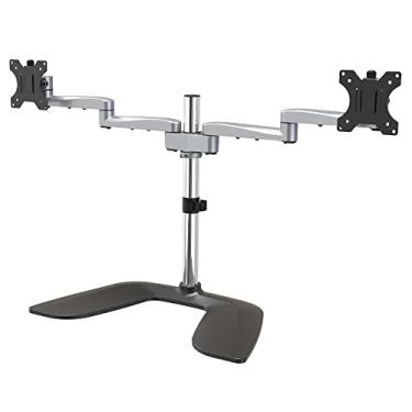 Imagem de Suporte de monitor duplo StarTech.com – articulado – suporta monitores de 30,48 cm a 81,28 cm – Suporte de braço ajustável para monitor VESA – Prata (ARMDUALSS)