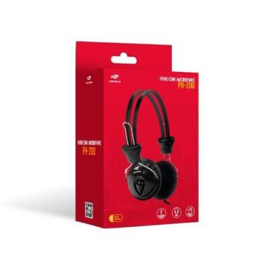 Imagem de Fone de Ouvido C3Tech MIC USB TRICERIX PH-200BK