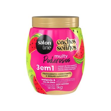 Imagem de Creme Salon Line 3 Em 1 Cachos dos Sonhos Multy Poderosos Melancia 1kg