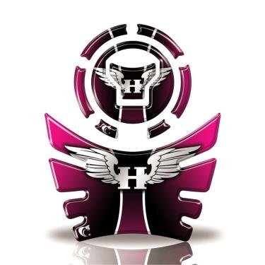 Imagem de Kit Protetor Tanque E Bocal Moto Honda Acima 2018 Rosa Rosa