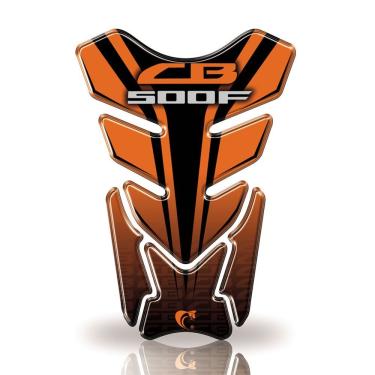 Imagem de Protetor De Tanque Adesivo Cb500F Laranja E Preto
