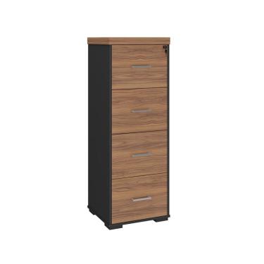 Imagem de Gaveteiro Zaira 4 GV Nogal e Preto