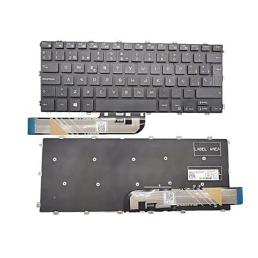 Imagem de Teclado de substituição em espanhol latino para notebook Dell Inspiron 5480 5481 5482 5485 5488 5491 5580 5582 5585 5591 7386 7580 7586, Vostro 5481 5581, preto, sem retroiluminação
