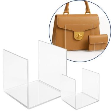 Imagem de Kit 1 Suporte Bolsa + 1 Carteira Loja Balcão Moda Feminina Expositor C