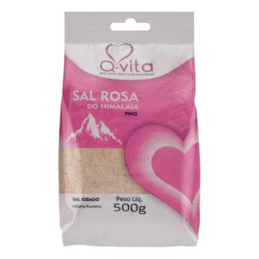 Imagem de Sal Rosa do Himalaia Fino Q-Vita Pacote 500g