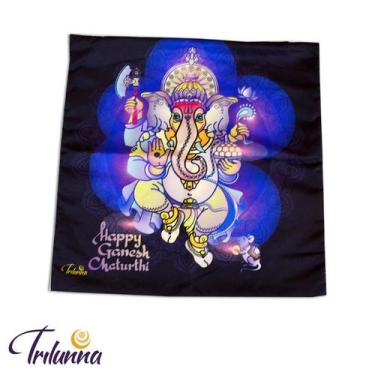 Imagem de Capa Almofada 42x42cm Ganesha Azul Escuro - Trilunna