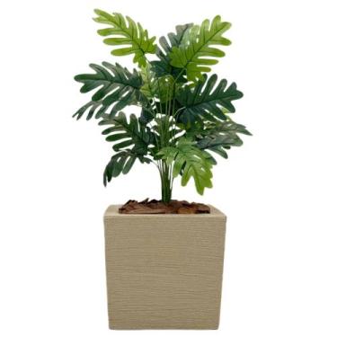 Imagem de Planta Artificial Bananinha Com Vaso Polietileno Quadrado - Flor Imp
