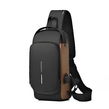 Imagem de TOKSHOP Mochila Transversal Masculina de Alto Padrão com USB