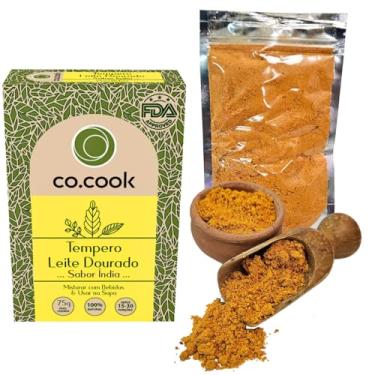 Imagem de CoCook Tempero 100% Natural Leite Dourado (Golden milk) Sabor Índia 75g para Bebidas, Sopas, Caldos Sem SódioSem Adição de Conservantes, Zero glúten, Zero Lactose Rende até 20 porções