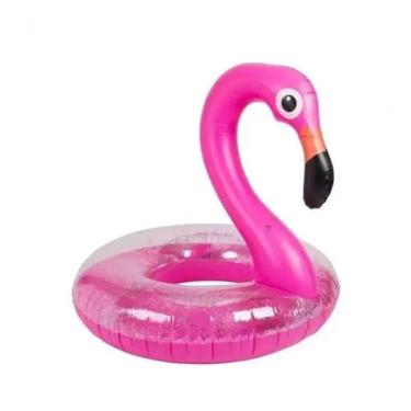 Imagem de Boia Flamingo Glitter Grande Inflável 90cm