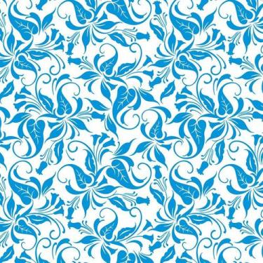 Imagem de Papel de Parede Adesivo Floral Azul - 091 - Multimpressão