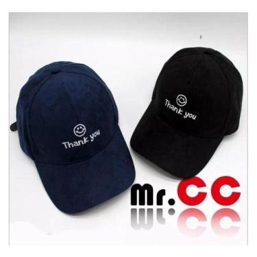 Imagem de Boné Country Aba Curva Thank You Sorriso   Sintético - oem, 6-9 M, Azu