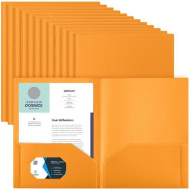 Imagem de Pastas de plástico Gueevin, 24 unidades com bolsos para tamanho carta