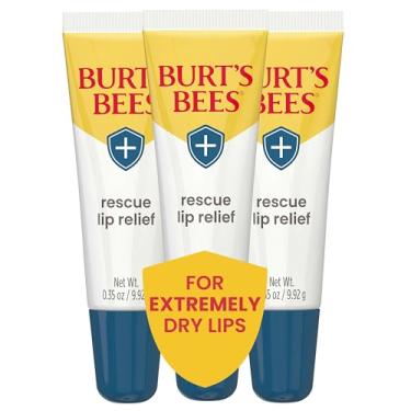 Imagem de Burt's Bees Protetor labial para alívio labial – Alivia lábios extremamente secos com manteiga de karité hidratante e equinácea, origem 100% natural (pacote com 3)
