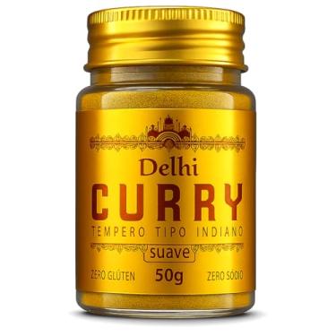 Imagem de Curry Indiano Suave Delhi 50g Tempero Sem Glúten, Zero Sódio