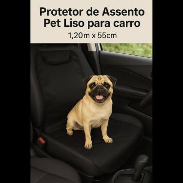 Imagem de Capa | Assento Pet Liso Preto 120x55 | Carro Protetor