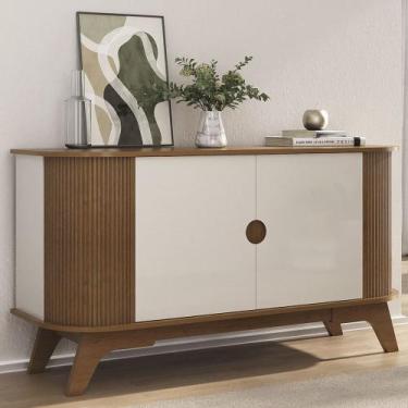 Imagem de Buffet Aparador 140cm Sala 2 Portas Uther Cinamomo/Off A09 - Mpozenato