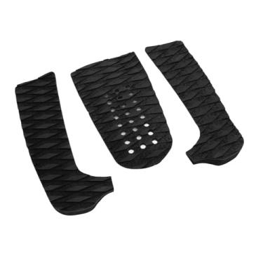Imagem de Zerodis 3pcs Surfboard Deck TactionPad Anti -Slide Front Grip Pads para Paddleboard Longboard Shortboard (Preto)