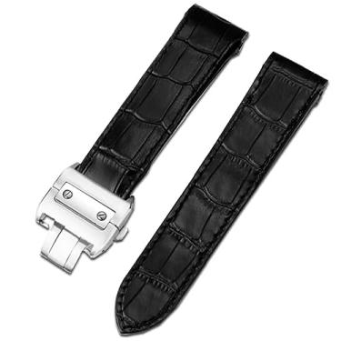 Imagem de Pulseira relógio Compatível para Cartier Santos 100, 2656.LC34 Cor:Preto;Tamanho:20mm