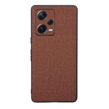 Imagem de Capas Compatível com Xiaomi Redmi Note 12 PRO,Design de padrão de tela,Pproteção completa de 360°,Pplástico macio,Proteção contra queda-Brown
