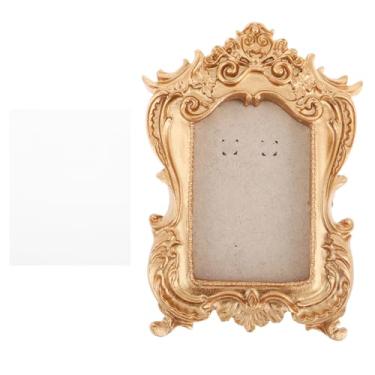 Imagem de MAGICLULU Mini Moldura De Resina Vintage Porta-Retratos Antigo Moldura De Resina Retrô Para Exibição De Decoração Gótica Para Parede Dourada 5 11 X 3 54 Polegadas