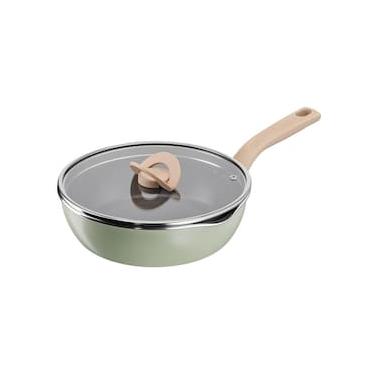 Imagem de Panela Wok Tefal One Pick Pot 22cm Alumínio Antiaderente Indução Tampa Vidro Verde