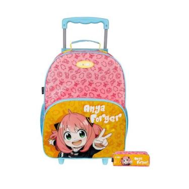Imagem de Kit Escolar Spy Family Mochila Rodas + Estojo Simples - Dermiwil