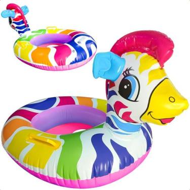 Imagem de Boia Colorida Aquática Inflável Com Alça Diversão Infantil - Winmax