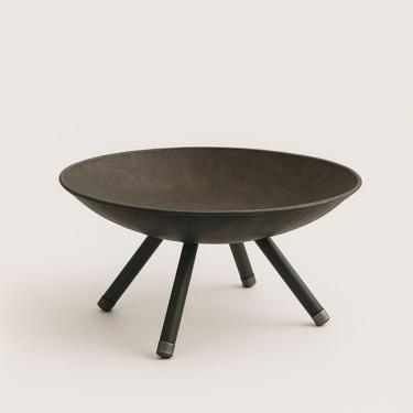 Imagem de lareira externa Lareira Externa A Lenha Portátil Em Aço Rústica (55cm)