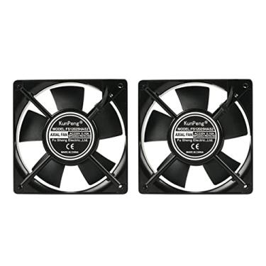 Imagem de menolana 2 PCS 12025 Preto 220V 120x120x25mm Ventiladores de Resfriamento Silenciosos Sem Escova para Display LED