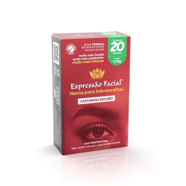 Imagem de Henna Para Sobrancelha Expressão Facial Castanho Escuro 1,25g