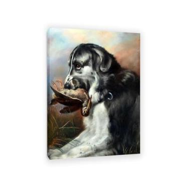 Imagem de Edwin Landseer Impressão em tela arte de parede com pintura de pássaro caçado em tela edwin landseer pôster imagem para quarto sala de estar arte decoração de parede 100 x 70 cm (83.8x71.1 cm