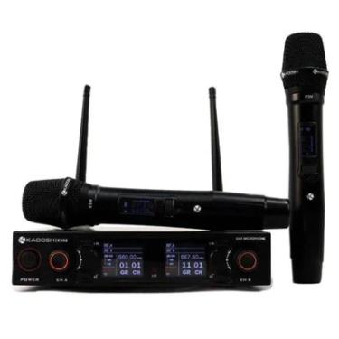 Imagem de Microfone Duplo Sem Fio Kadosh K-502m Dinâmico Cardióide Uhf