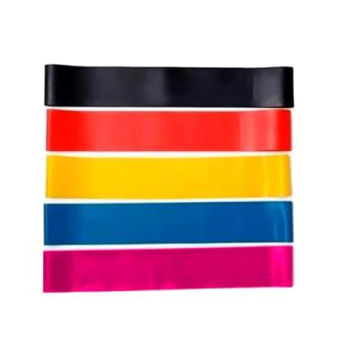 Imagem de Kit 5 Elástico para Exercícios Original Mini Band Elástico de Exercício Crossfit Fisioterapía