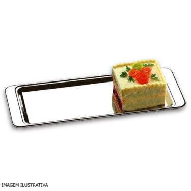 Imagem de Bandeja para Torta Átina Brinox em Aço Inox 40 x 16 cm