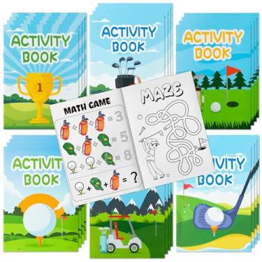 Imagem de Golf Activity Books for Kids - Sports Golf Theme Mini Games Coloring Book Set Bulk Mazes Word Search Word Scramble Games DIY Booklet for Birthday Party Goodie Bags Stuffers Classroom Favors Supplies
