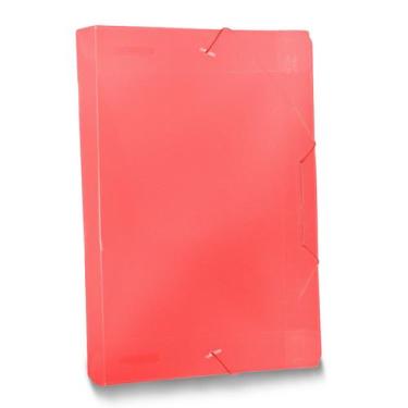 Imagem de Pasta Organizadora 40mm  Aba Elástica Ofício Vermelho Para Documentos 