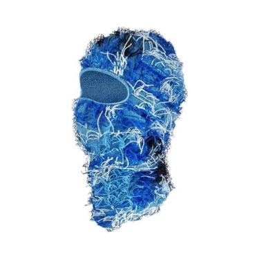 Imagem de Gorro De Malha Com Máscara De Esqui Camuflada Quente À Prova De Vento 