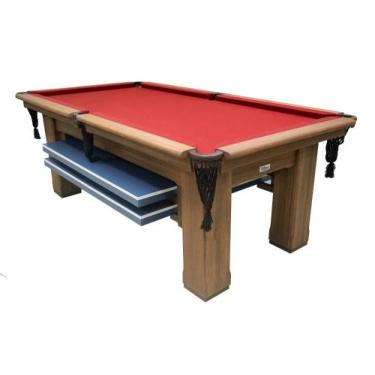 Imagem de Mesa de Sinuca Vintage com Tampo de Ping Pong - 2,34x1,34 - Nelson Bil