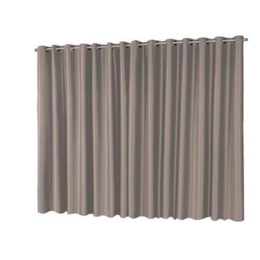 Imagem de Cortina Tecido Blackout Toque De Seda 3,00M X 2,60M - Avelã - Campari