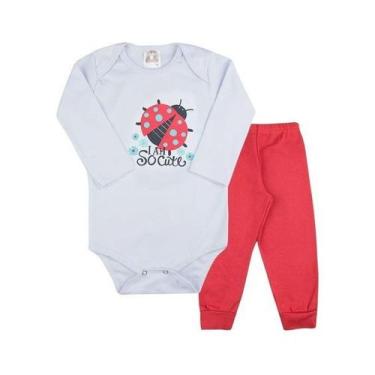 Imagem de Conjuntinho Moda Infantil Bebê Calça E Body Mesversário - Facina Kids,