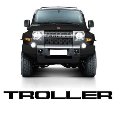Imagem de Adesivo Grade Troller T4 2015/2021 Emblema Frontal Preto - SPORTINOX, 