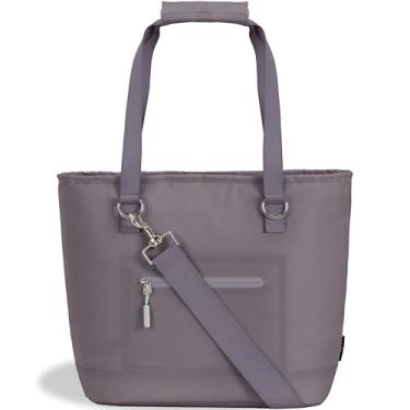 Imagem de Bolsa térmica reutilizável para escritório, mini bolsa térmica SIYUAN 10L à prova de vazamento com alça de ombro para trabalho, sem BPA, resistente à água, cinza