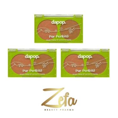 Imagem de Kit 03 Paleta Duo Blush Matte E Contorno Matte Cor A - Dapop