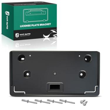 Imagem de YHTAUTO Moldura de placa frontal compatível com Chevrolet Cruze 2011-2014, 1,4 L 1,8L, suporte de placa de carro de plástico preto, suporte de placa de licença sem broca com parafusos